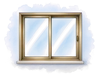 Ventana corrediza con dos vidrios